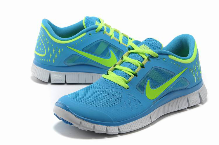Hot Nike Free5.0 Women Shoes Dodgerblue/Lawngreen